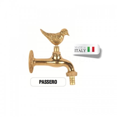 Brass Butterfly Faucet with PASSERO-UCCELLINO Knob - Morelli