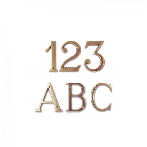 NUMBER OR LETTER FOR HOUSE NUMBER MOD. H8/CPT HEIGHT 8 CM IN TREATED BRASS