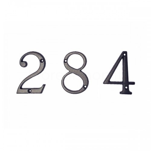 NUMBER FOR HOUSE NUMBER MOD. H12/A HEIGHT 12 CM IN ANTHRACITE PAINTED BRASS