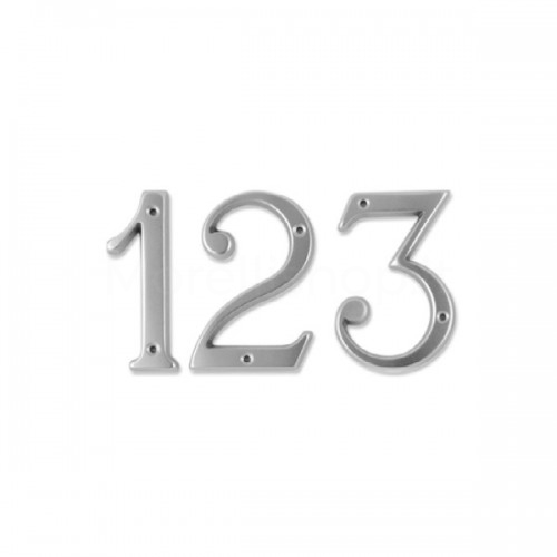 NUMBER FOR HOUSE NUMBER MOD. H12/K HEIGHT 12 CM IN CHROME-PLATED BRASS