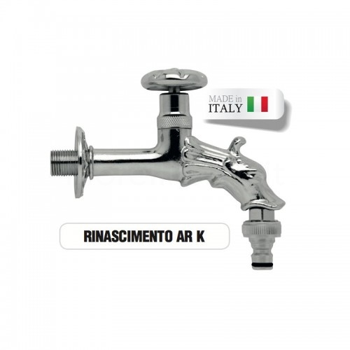 RINASCIMENTO polished chrome faucet with removable quick...