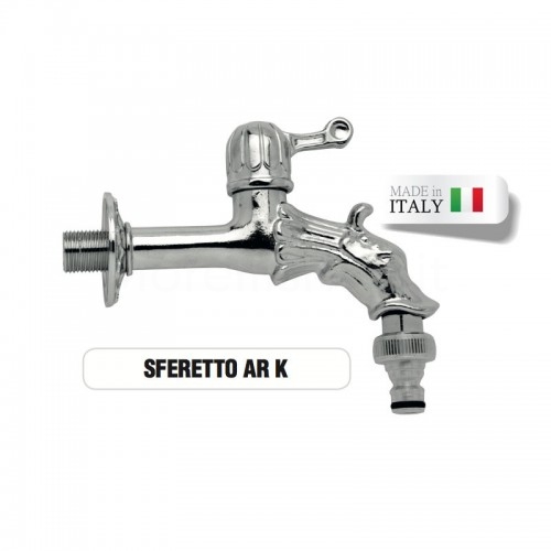 SFERETTO polished chrome faucet with removable quick...