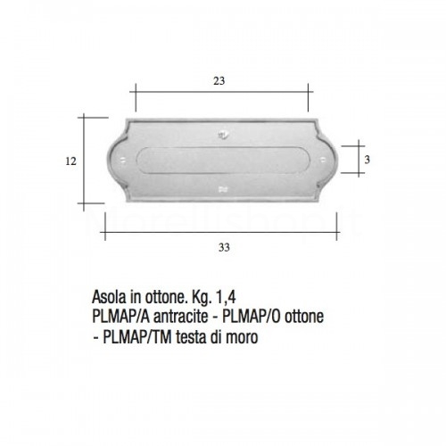 Asola antracite Mod. PLMAP/A Morelli per cassetta postale
