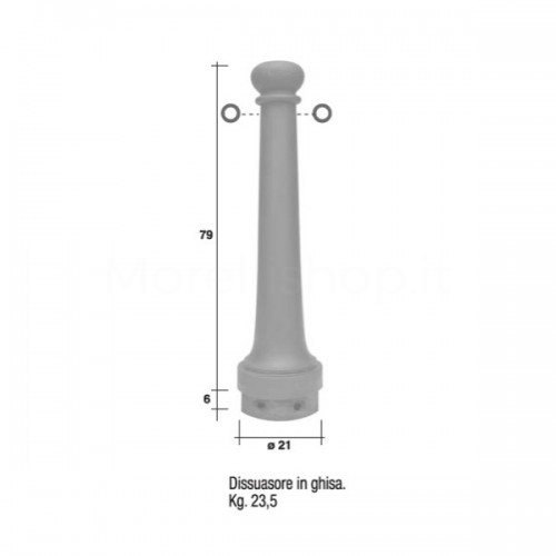 Dissuasore fittone Mod. 701 Morelli - ghisa senza anelli