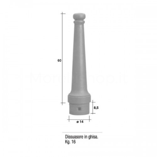 Dissuasore fittone Mod. 701-6 Morelli - ghisa senza anelli