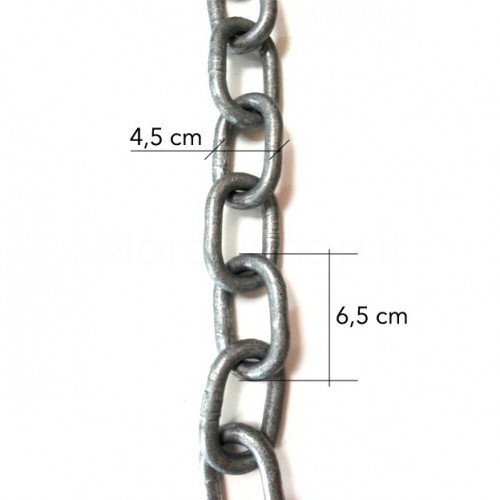 Galvanized chain for Morelli taproot bollard